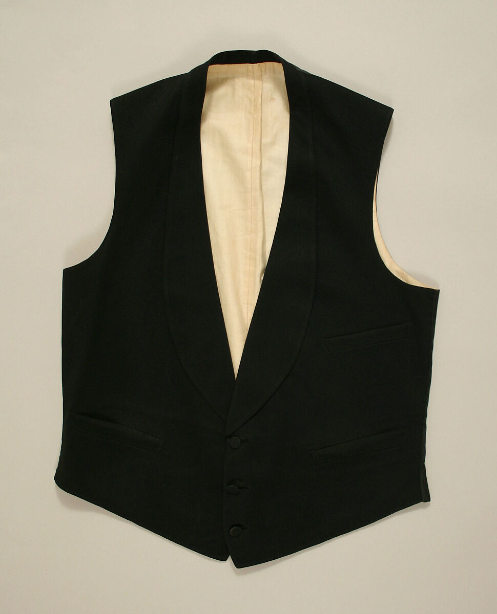 Wedding suit, wool, silk, American