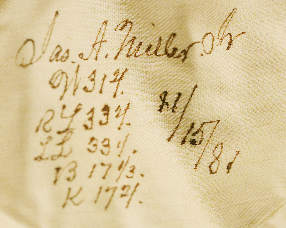 Wedding suit, wool, silk, American