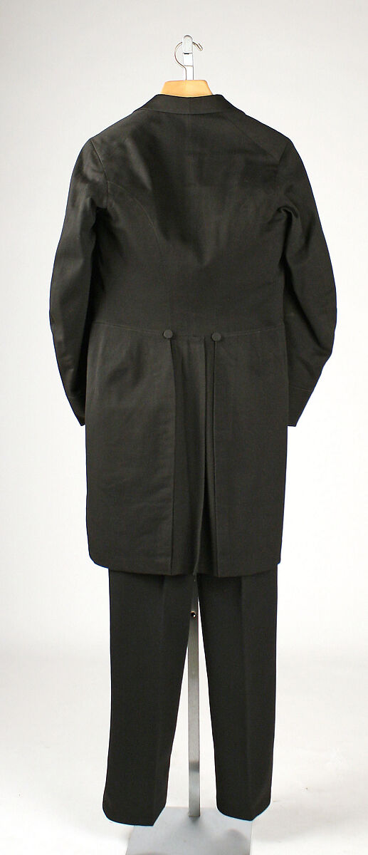 Wedding suit, wool, silk, American