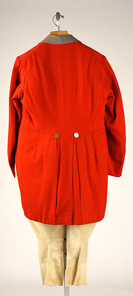 Hunting ensemble, (l) James Lock &amp; Co. Ltd (British, founded 1676), wool, cotton, leather, British