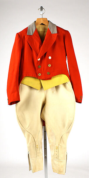 Hunting ensemble, (l) James Lock &amp; Co. Ltd (British, founded 1676), wool, cotton, leather, British 