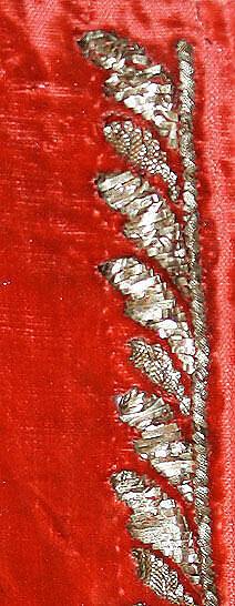 Court dress, silk, metal, probably German