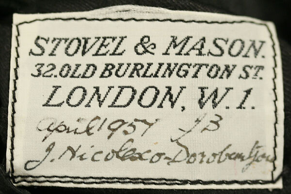 Dinner suit, Stovel &amp; Mason (British), wool, silk, British