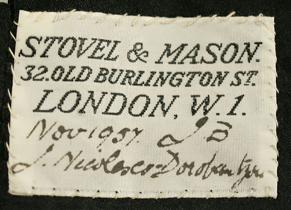 Dinner suit, Stovel &amp; Mason (British), wool, silk, British