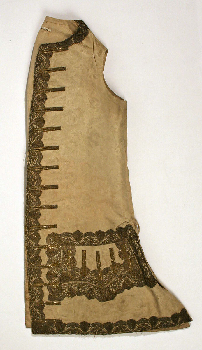 Vest, silk, American or European