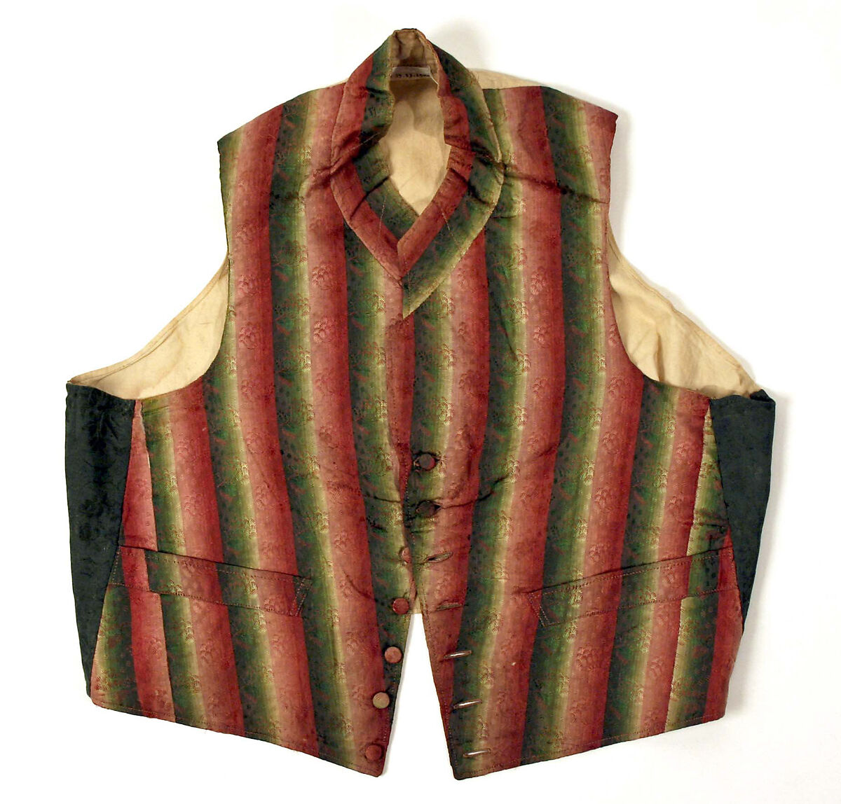 Vest, silk, American or European 