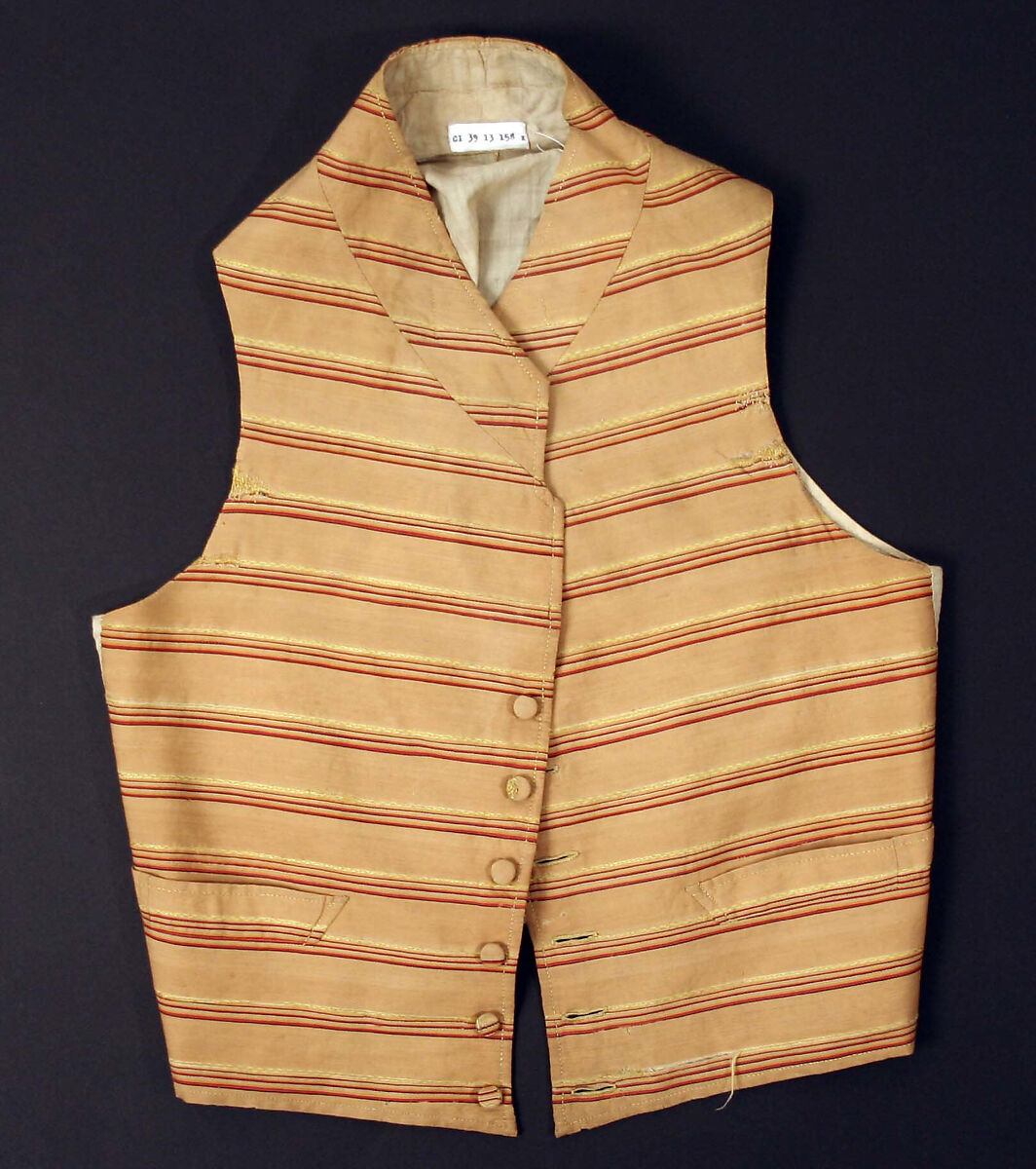 Vest, silk, American or European