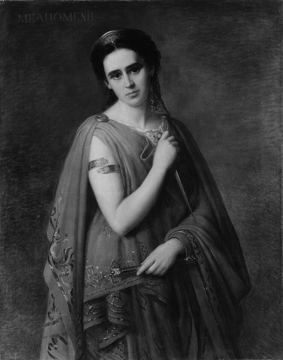 Melpomene, Joseph Fagnani (1819–1873), Oil on canvas, American 