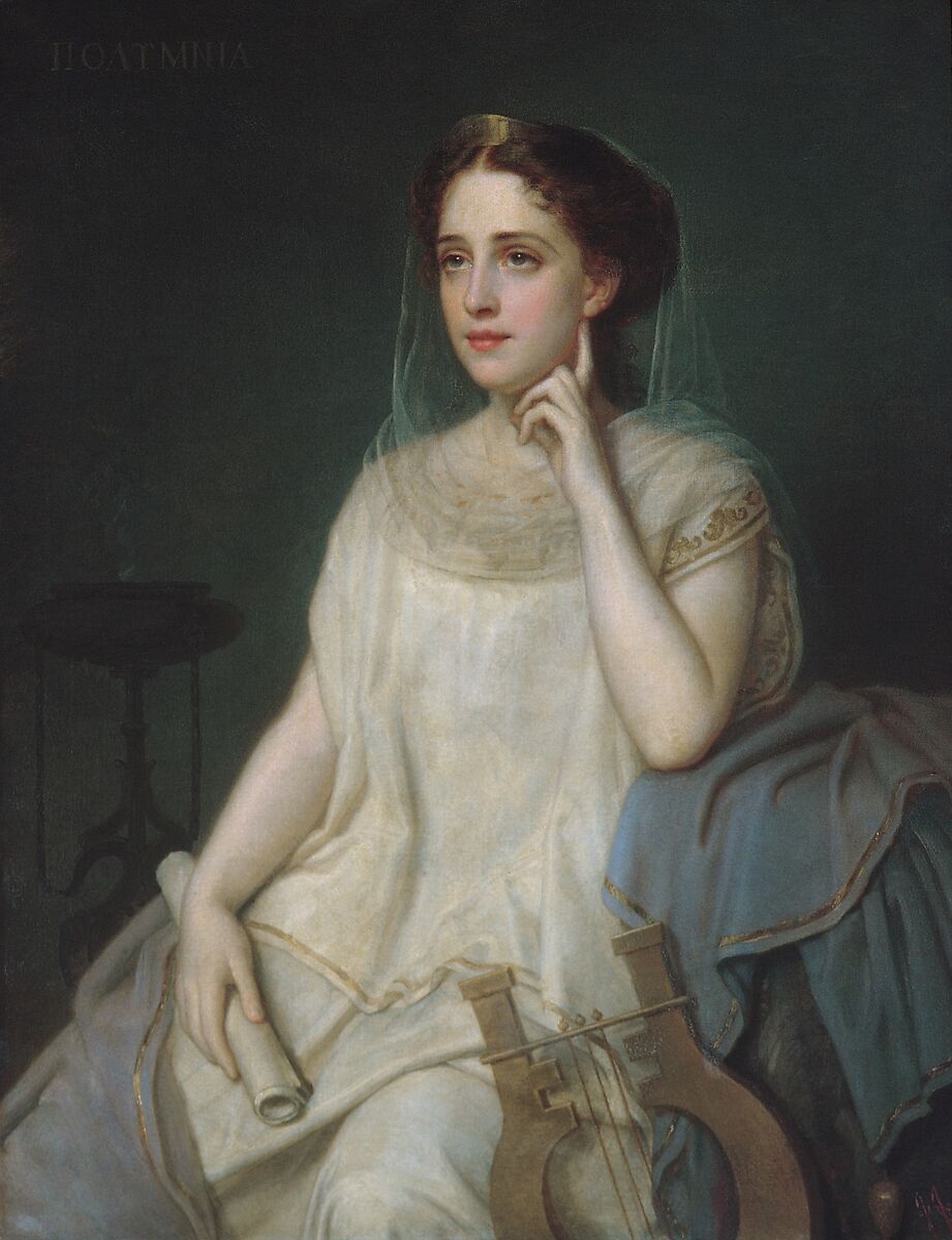 Polyhymnia, Joseph Fagnani (1819–1873), Oil on canvas, American 
