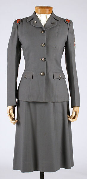 Uniform, (a-c, e-r) suit, Mollie Parnis (American, 1902–1992), wool, American 