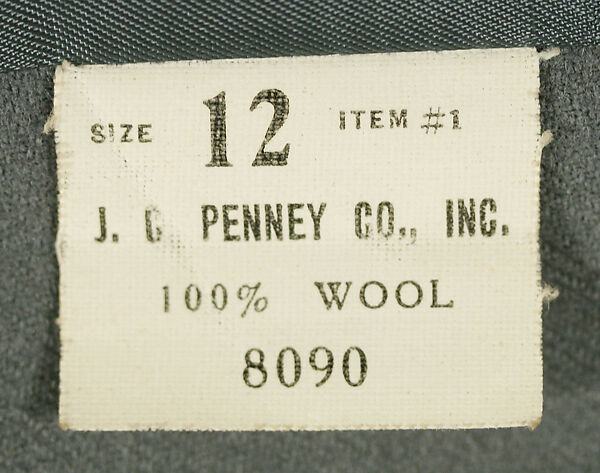 Uniform, (a-c, e-r) suit, Mollie Parnis (American, 1902–1992), wool, American