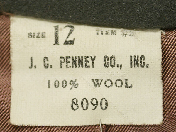 Uniform, (a-c, e-r) suit, Mollie Parnis (American, 1902–1992), wool, American