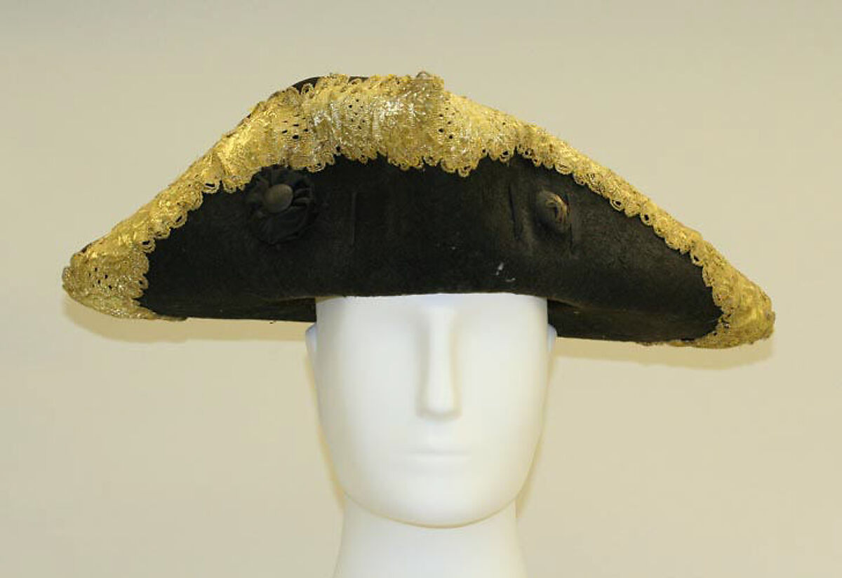 Tricorne, wool, probably French 