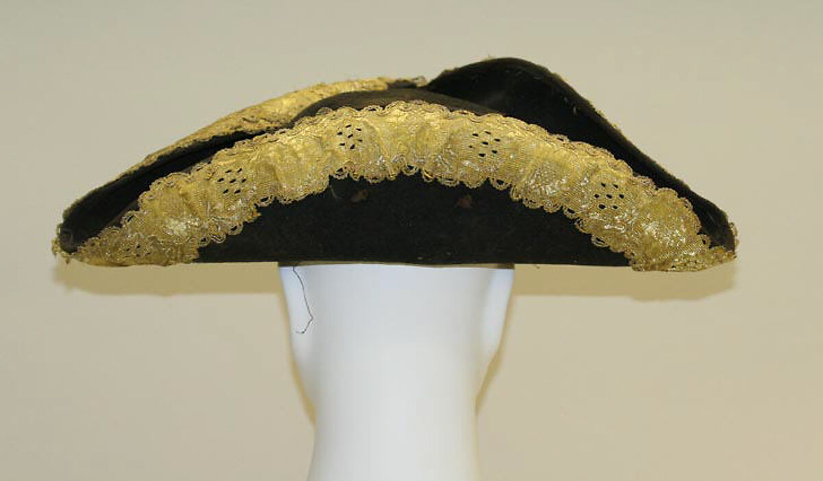 Tricorne, wool, probably French
