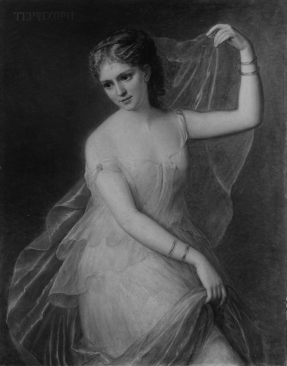 Terpsichore, Joseph Fagnani (1819–1873), Oil on canvas, American 