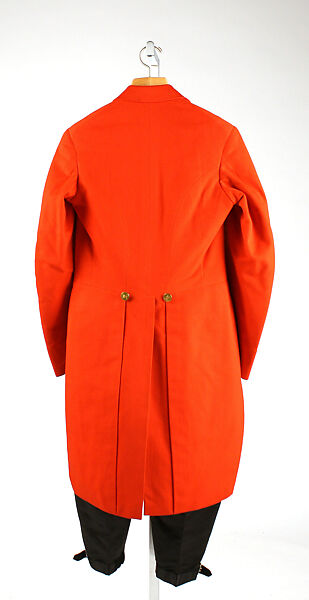 Hunting ensemble, wool, silk, metal, American