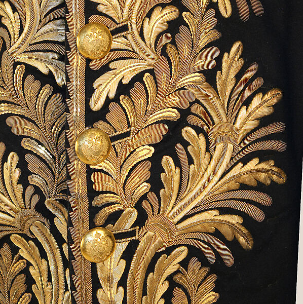 Coat, wool, metallic, American or European
