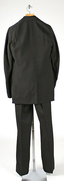 Evening suit, wool, silk, American