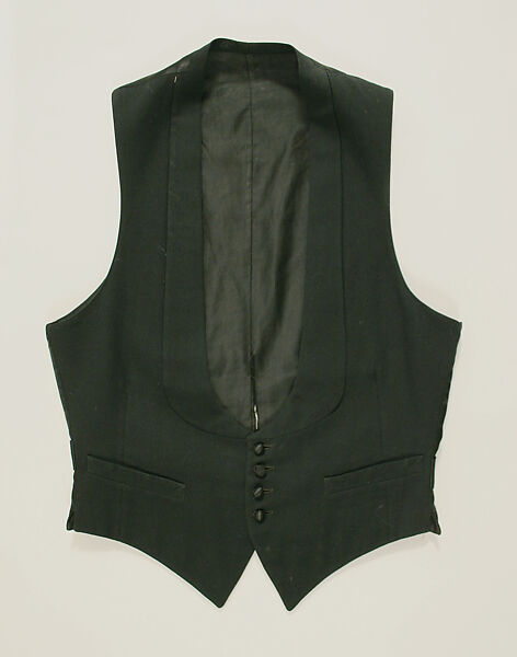 Evening suit, wool, silk, American