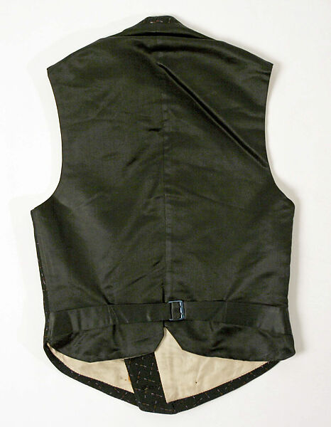 Vest, wool, cotton, American