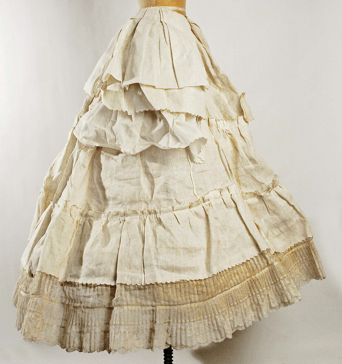 Cage crinoline, horsehair, probably American 