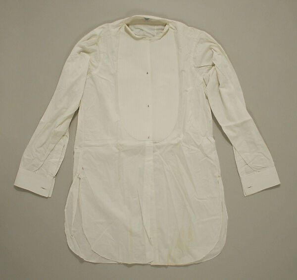 Evening shirt, linen, cotton, French 