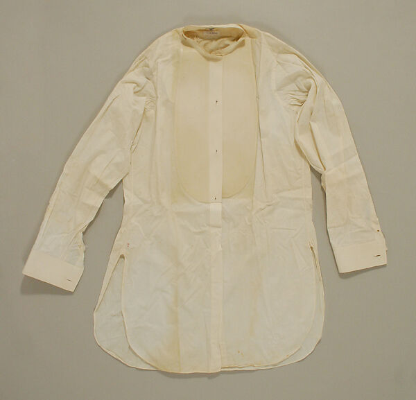 Evening shirt, linen, cotton, French 