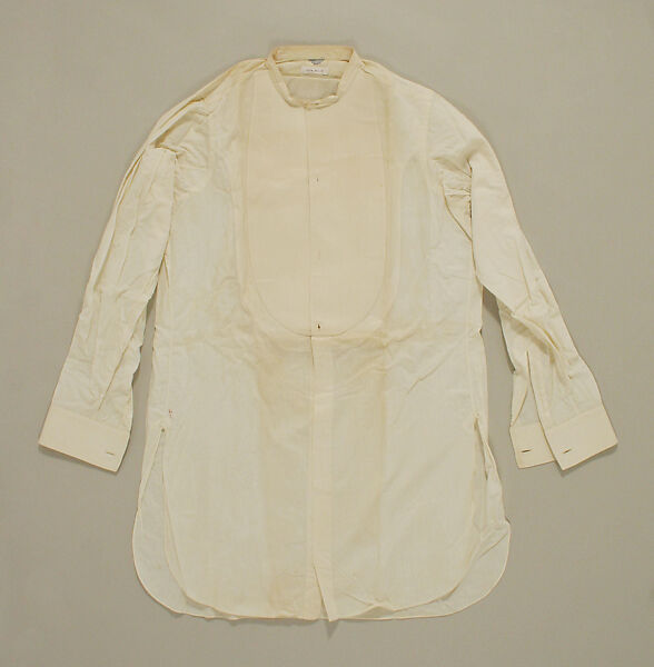 Evening shirt, linen, cotton, French 