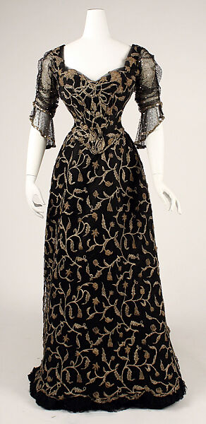 Dress, silk, French