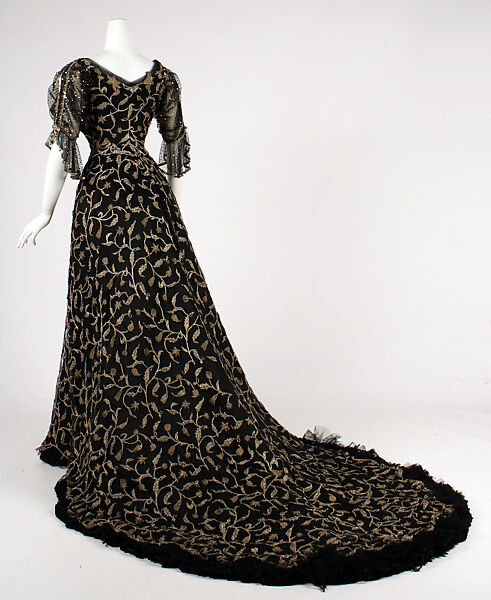 Dress, silk, French