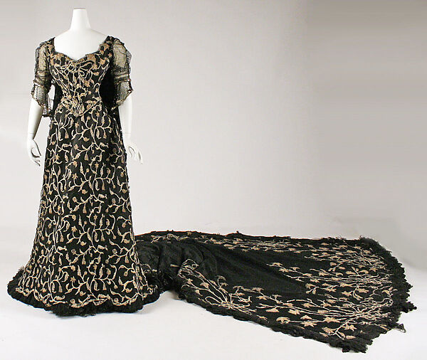 Dress, silk, French 