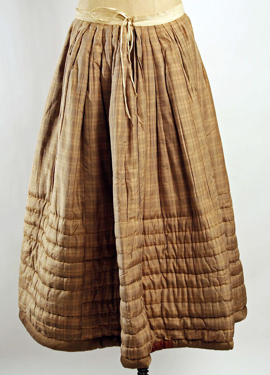 Petticoat, silk, cotton, American 