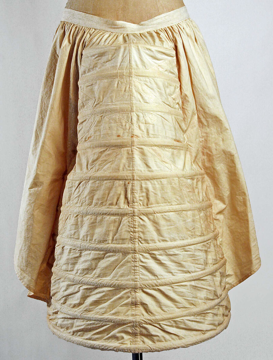 Bustle, cotton, whalebone, American