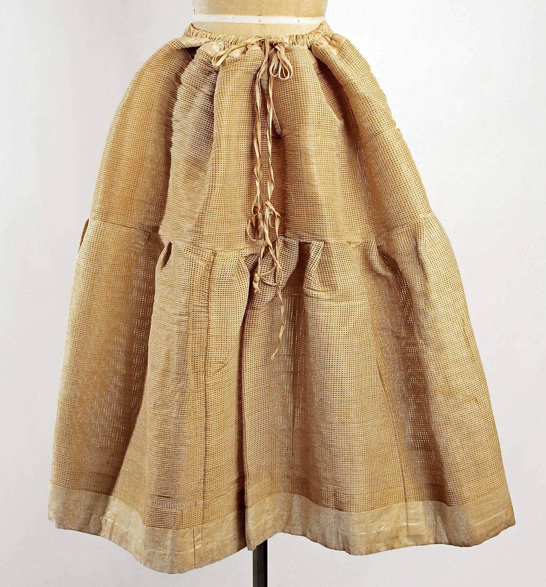 Petticoat, cotton, horsehair, American