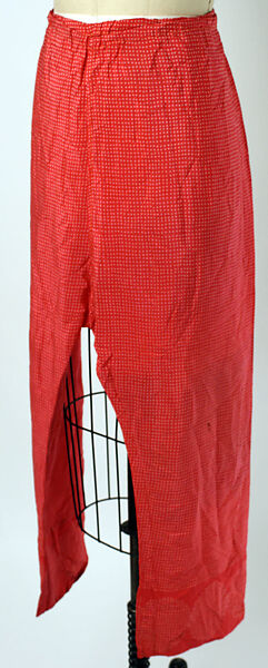 Loungewear, silk, probably American