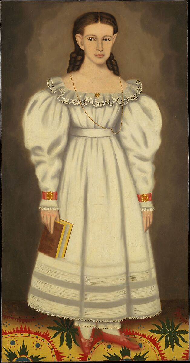 Girl of the Bangs-Phelps Family, Erastus Salisbury Field (1805–1900), Oil on canvas, American 