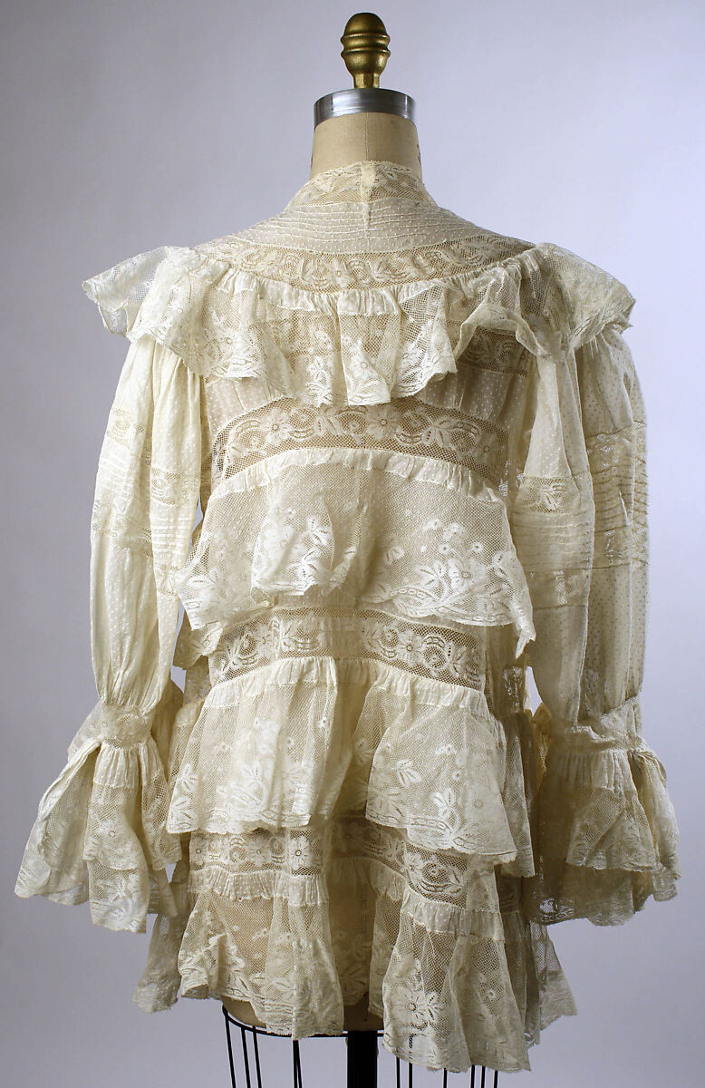 Dressing jacket, cotton, silk, French