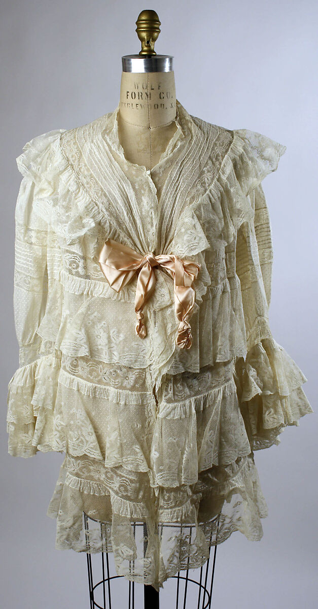 Dressing jacket, cotton, silk, French 