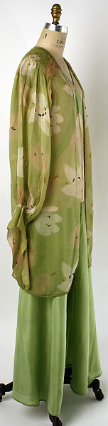 Lounging pajamas, rayon, silk, American