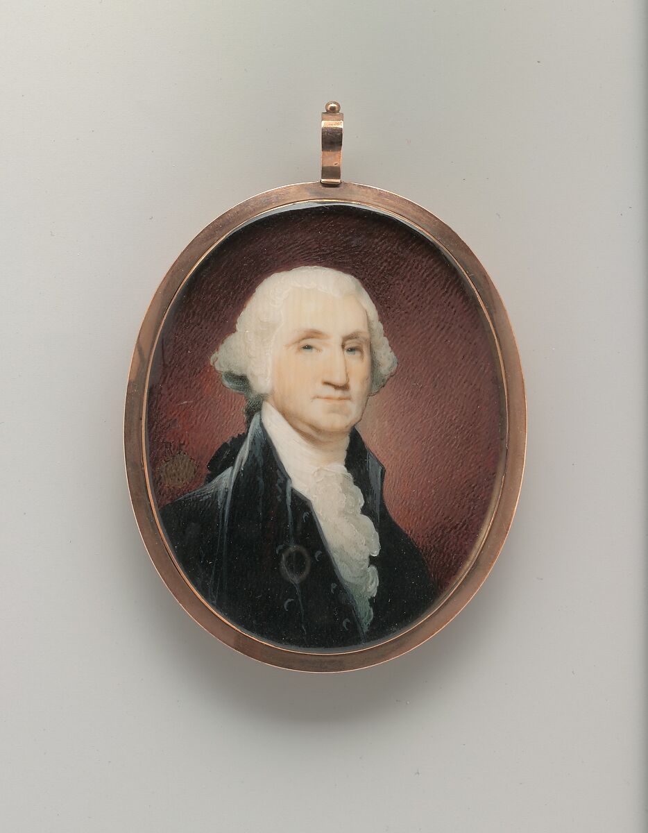 George Washington, Robert Field (American (born England), Gloucestershire ca. 1769–1819 Kingston, Jamaica), Watercolor on ivory, American 