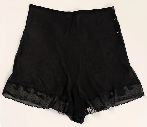 Underwear, (b) Henri Bendel (American, founded 1895), silk, cotton, American