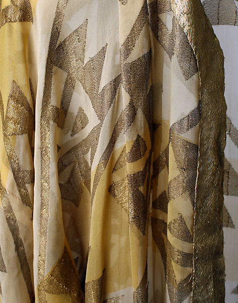 Bathrobe, silk, metallic thread, French
