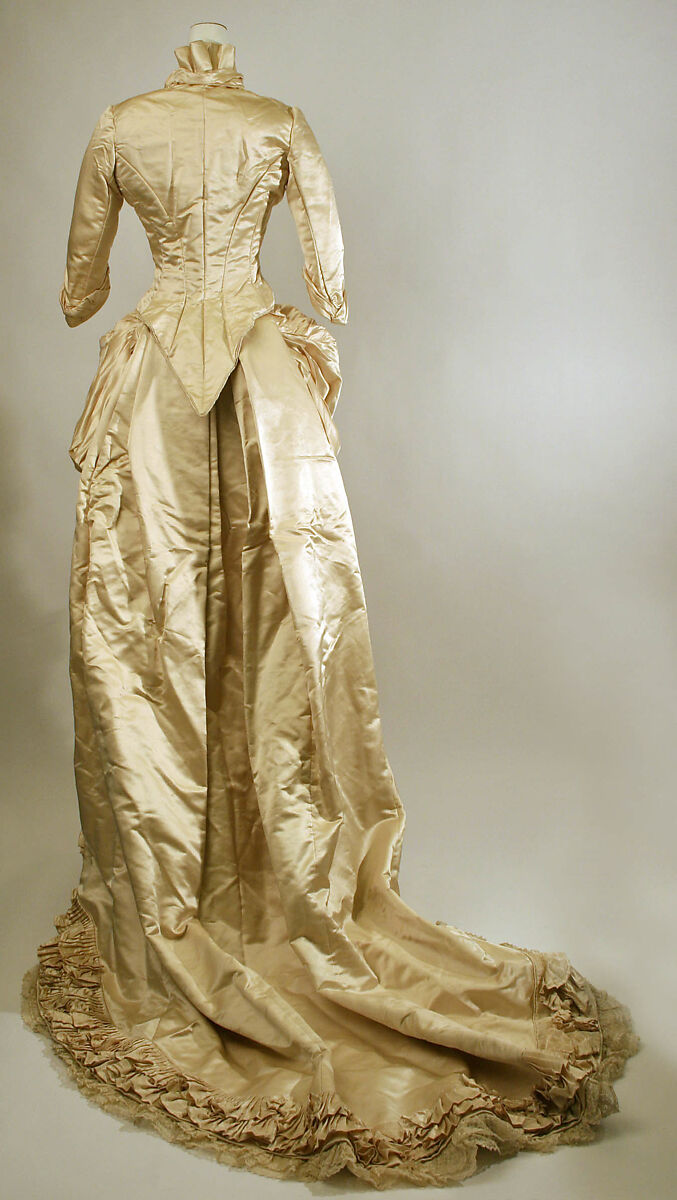 Wedding ensemble, silk, leather, cotton, American