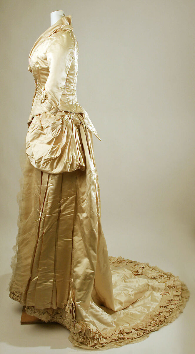 Wedding ensemble, silk, leather, cotton, American