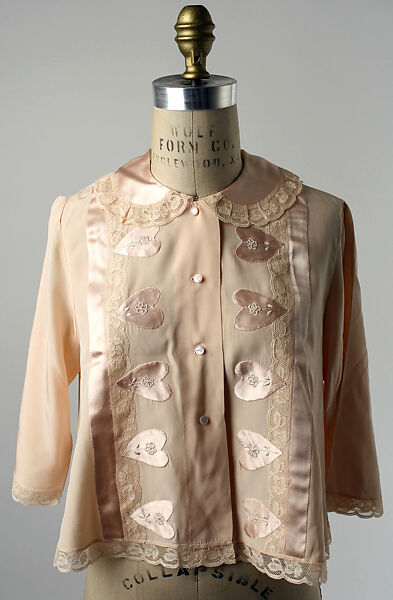 Bed jacket, silk, cotton, American 