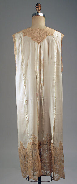 Nightgown, silk, cotton, French
