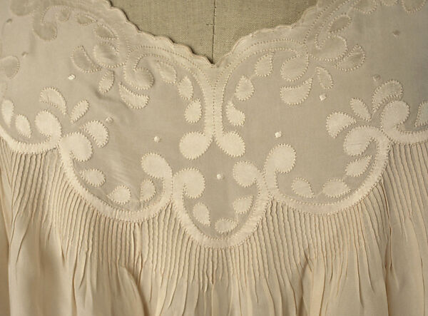 Nightgown, silk, American or European
