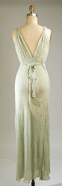 Nightgown, silk, American or European