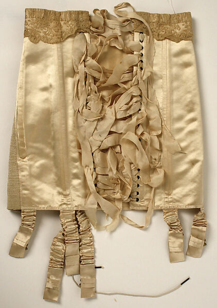Girdle, silk, rubber, metal, French