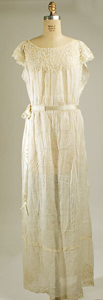 Nightgown, cotton, silk, French 